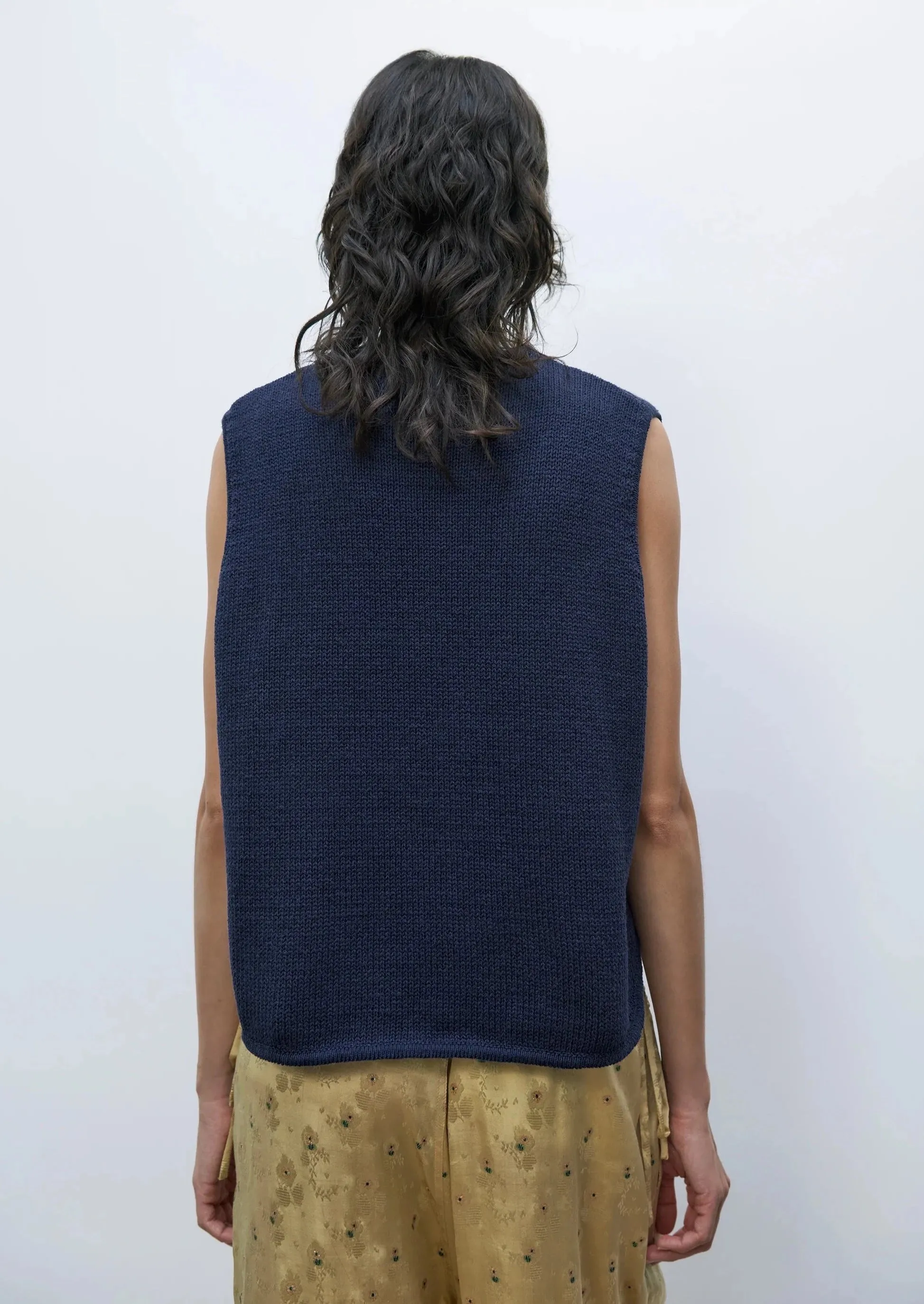 Cotton Waistcoat, Navy