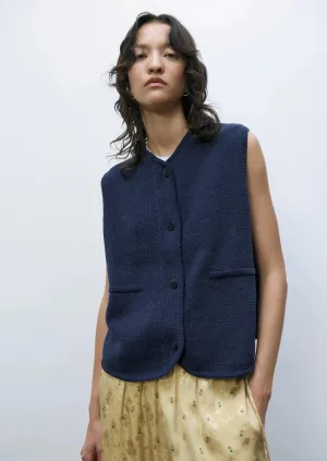 Cotton Waistcoat, Navy