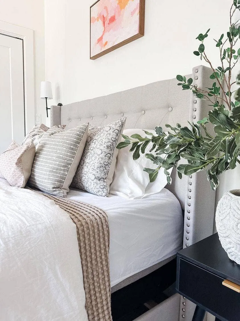 Cream Pillow Cover, Neutral Striped Pillow | Perin: 20x20