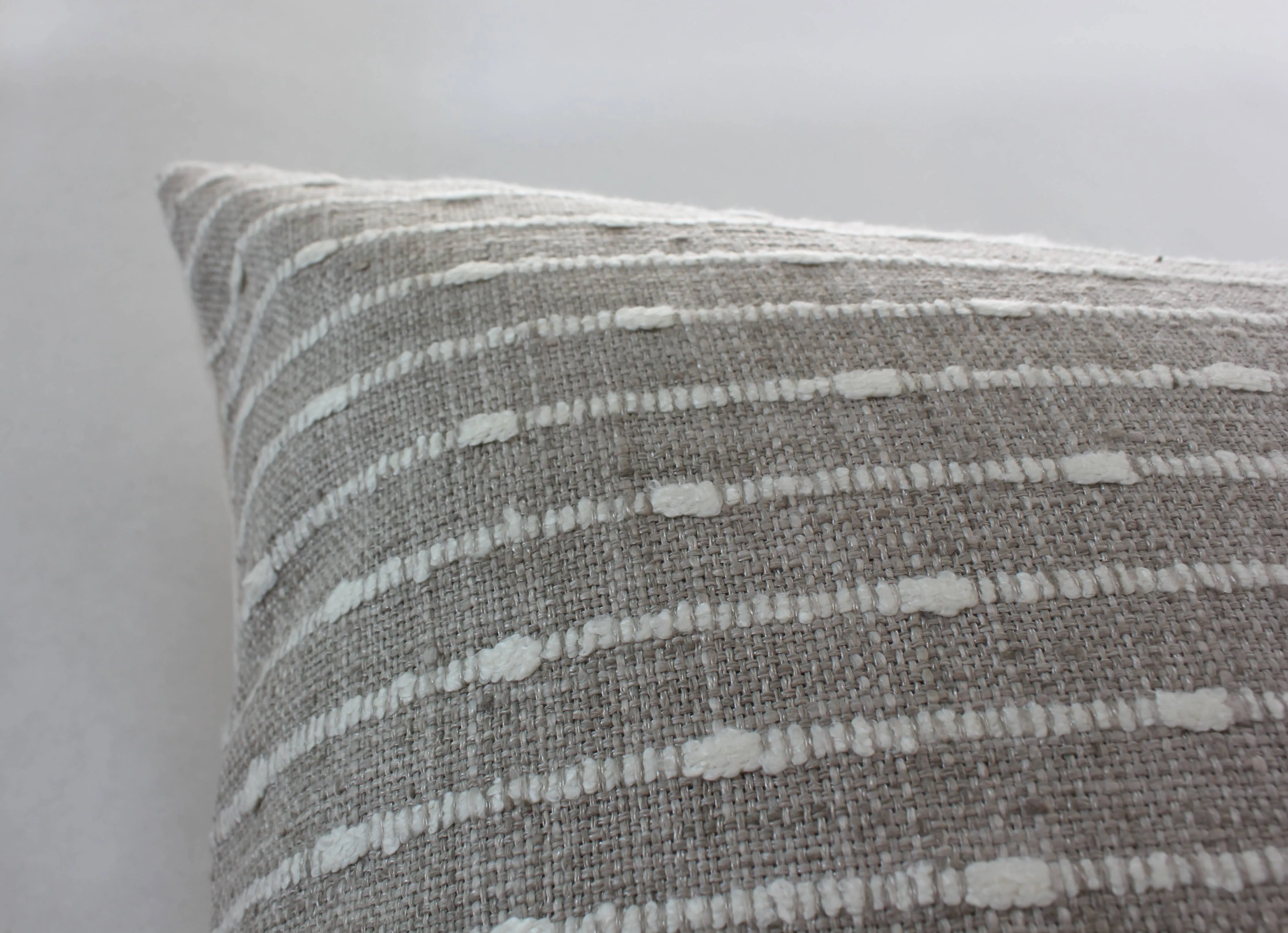 Cream Pillow Cover, Neutral Striped Pillow | Perin: 20x20
