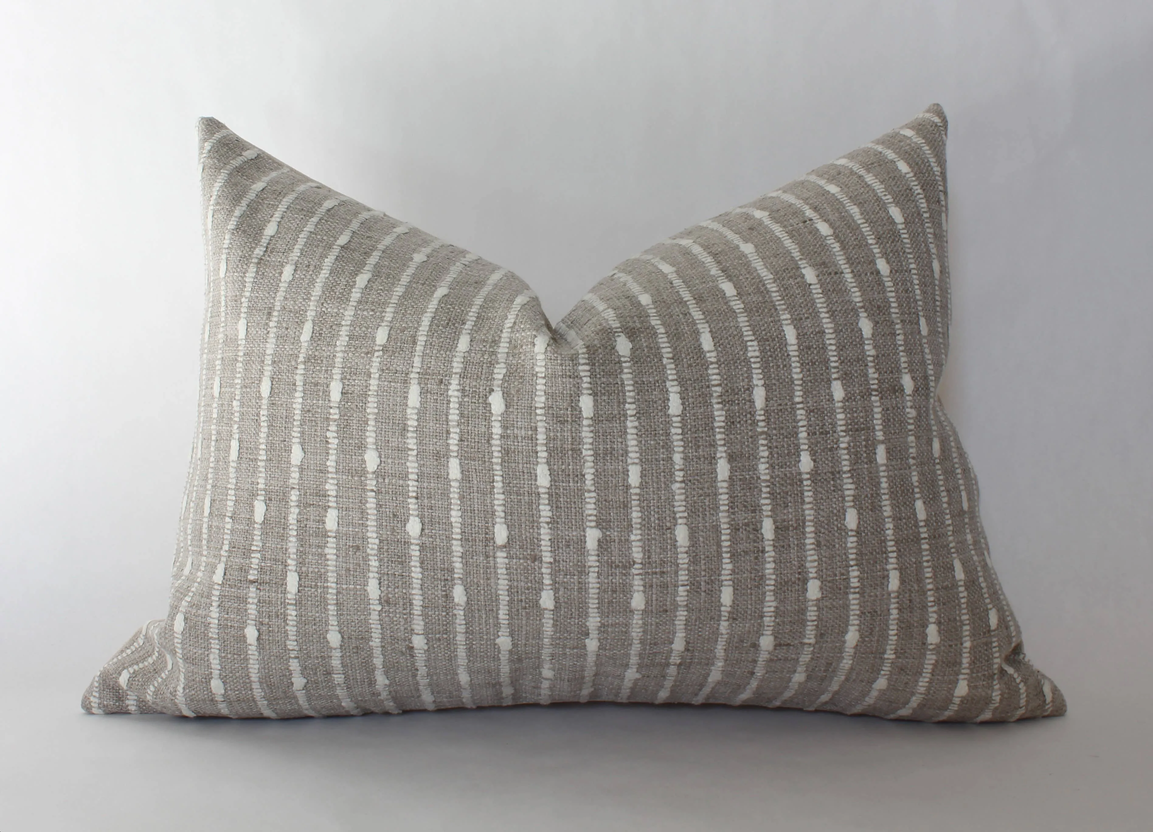 Cream Pillow Cover, Neutral Striped Pillow | Perin: 20x20