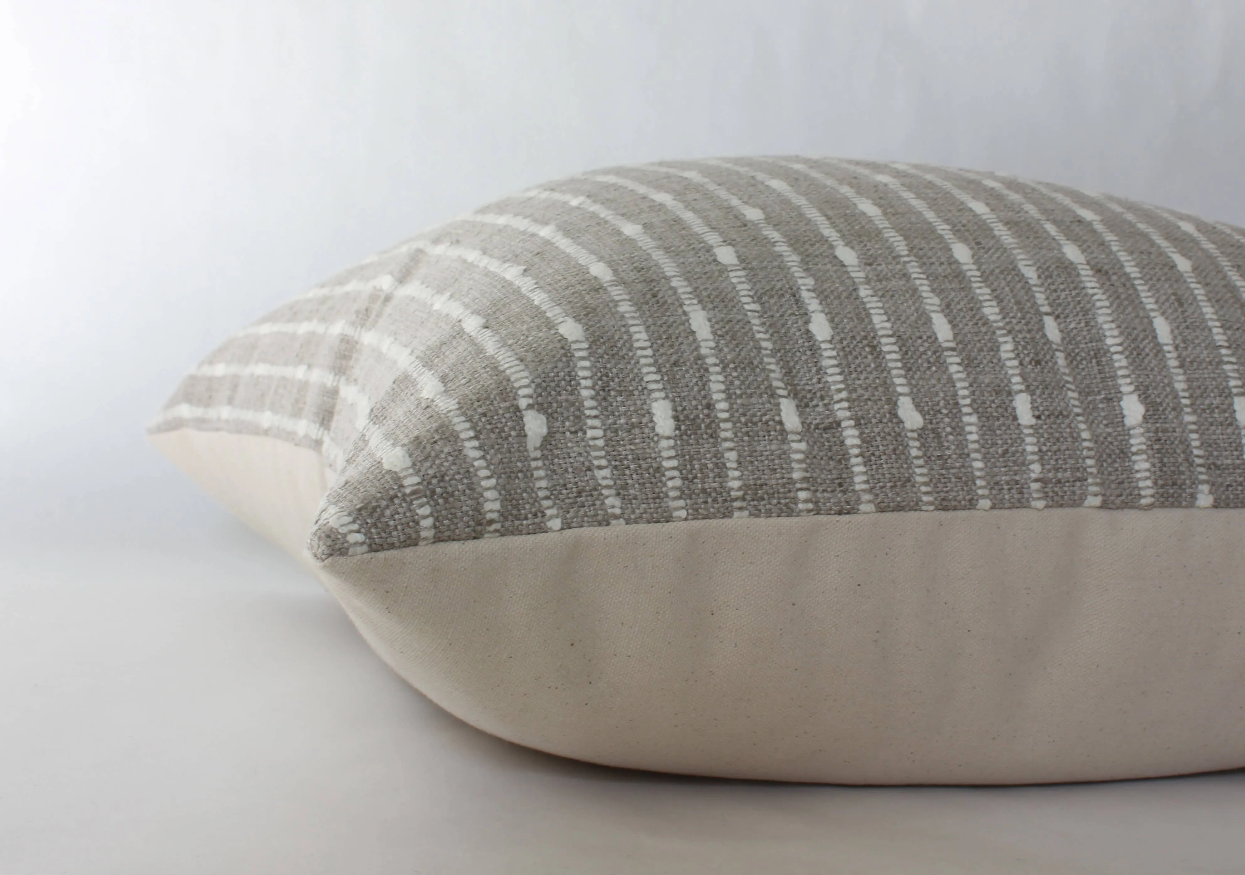 Cream Pillow Cover, Neutral Striped Pillow | Perin: 20x20