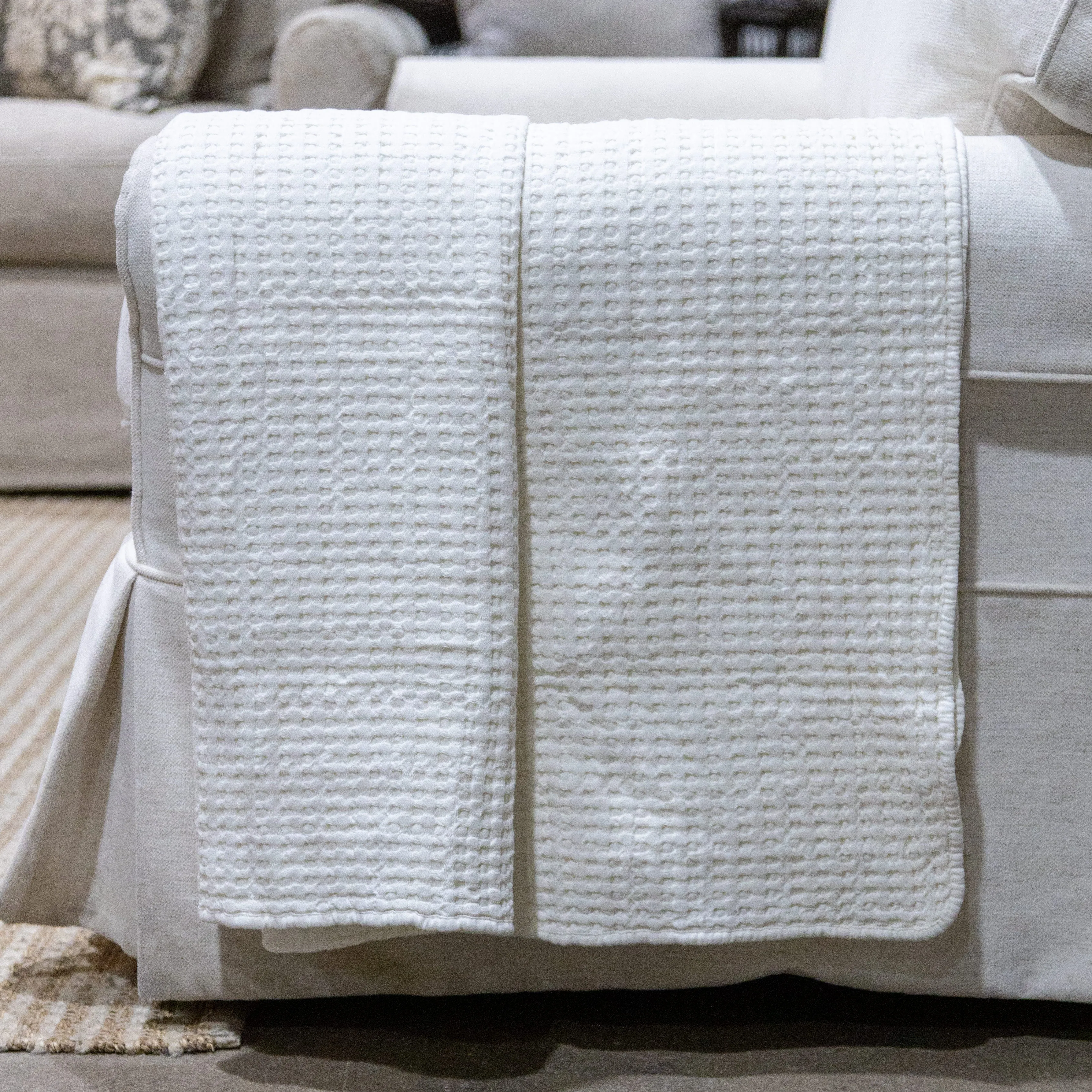 Cream Waffle Throw