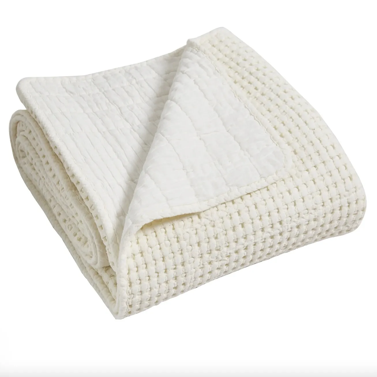 Cream Waffle Throw