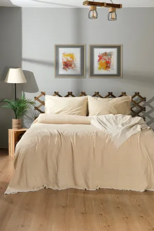 Crinkled Muslin Bed Blanket