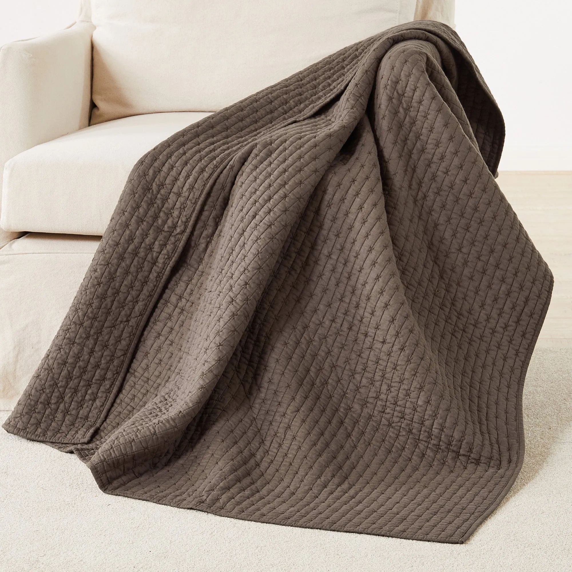 Cross Stitch Quilted Throw