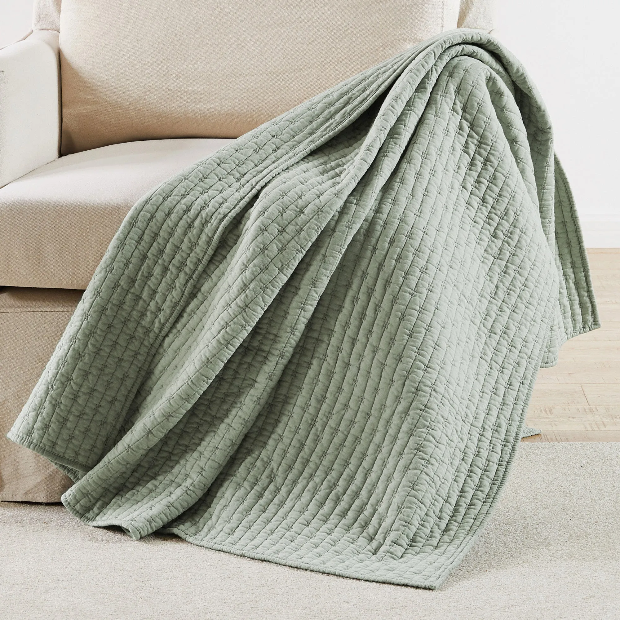 Cross Stitch Quilted Throw