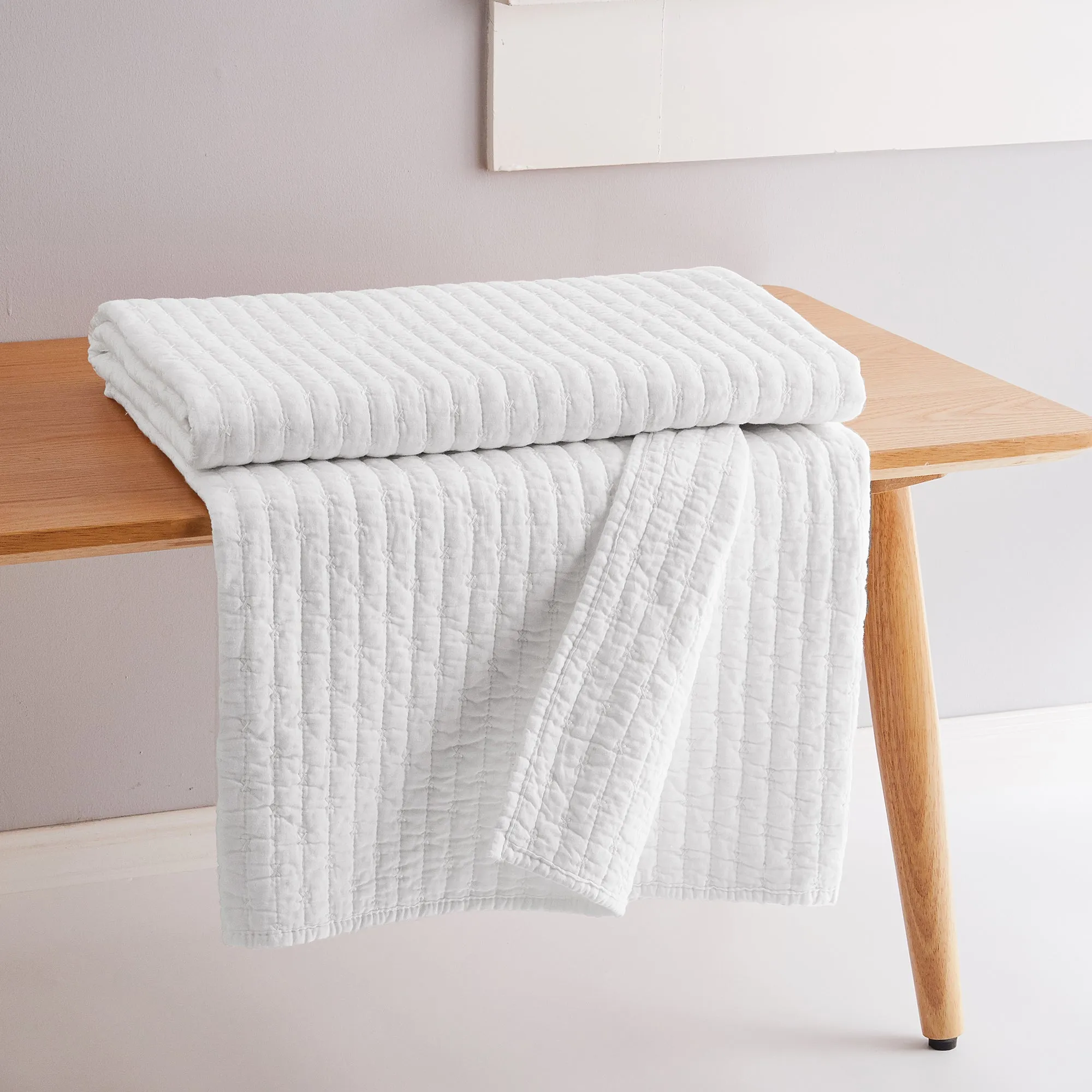 Cross Stitch Quilted Throw