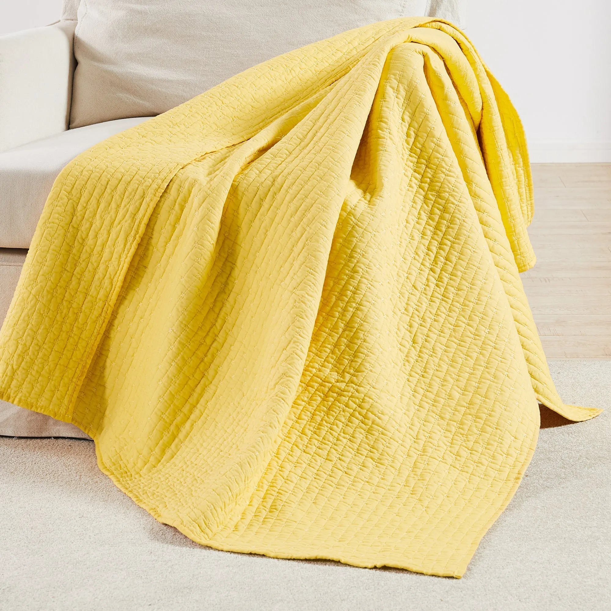 Cross Stitch Quilted Throw