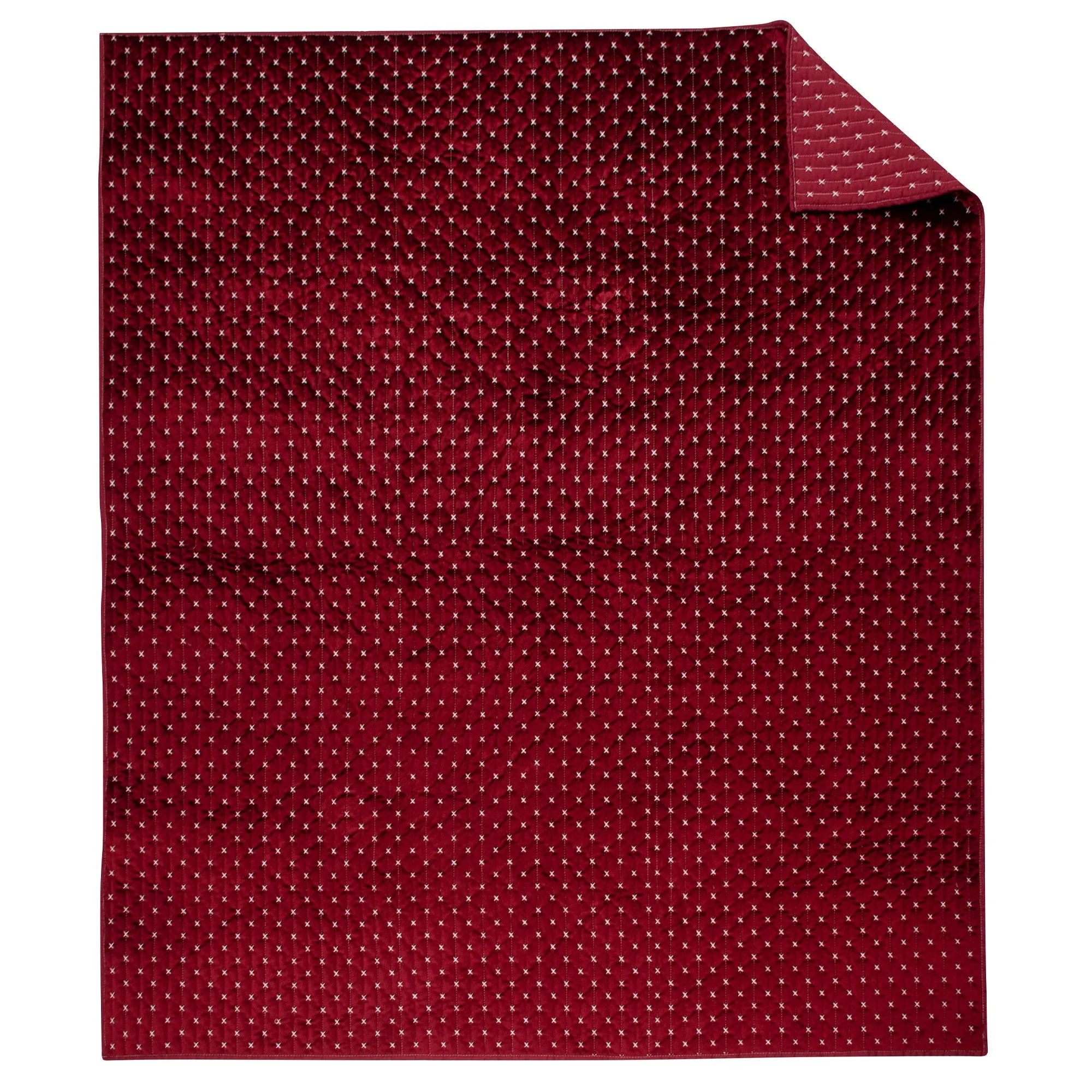 Cross Stitch Quilted Throw