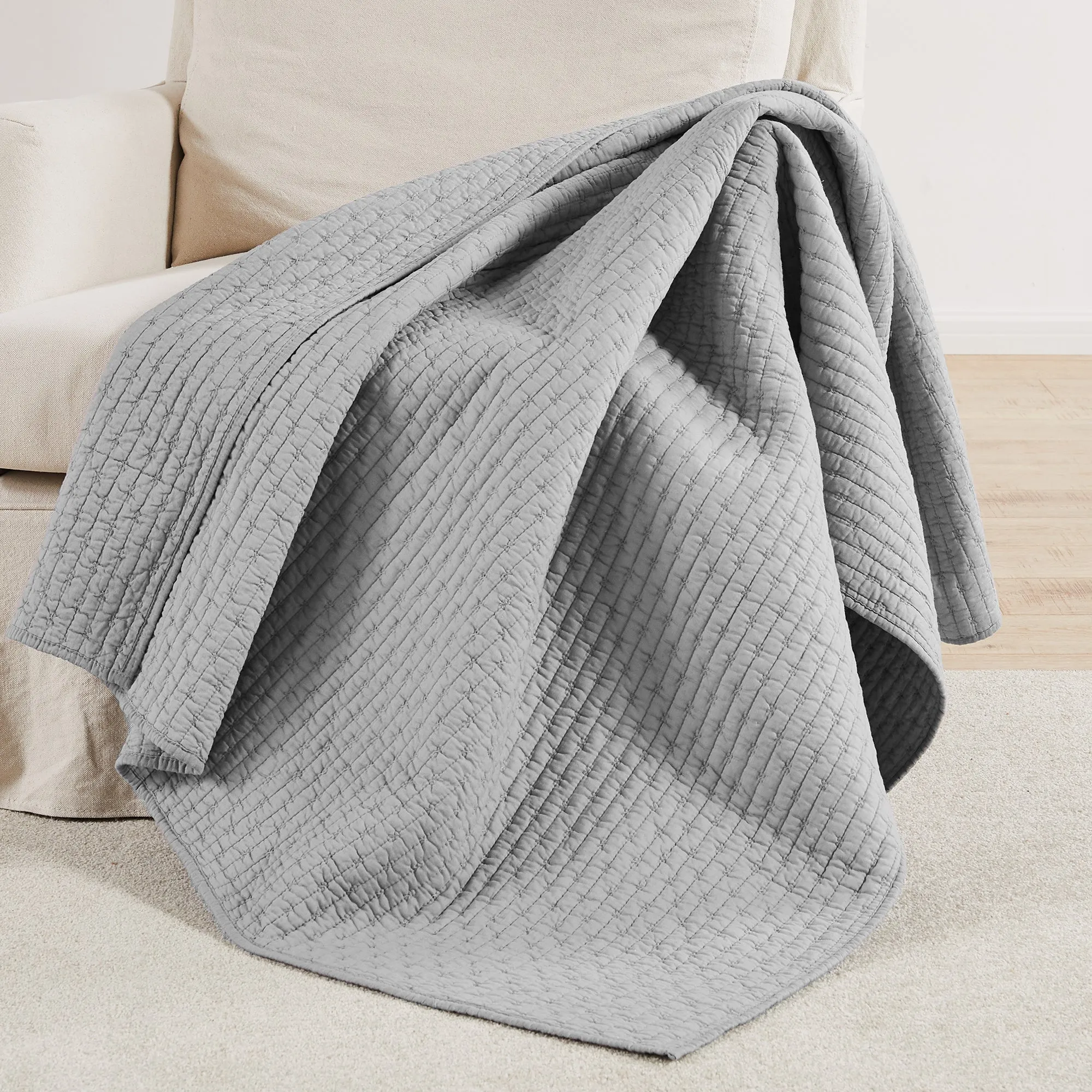 Cross Stitch Quilted Throw
