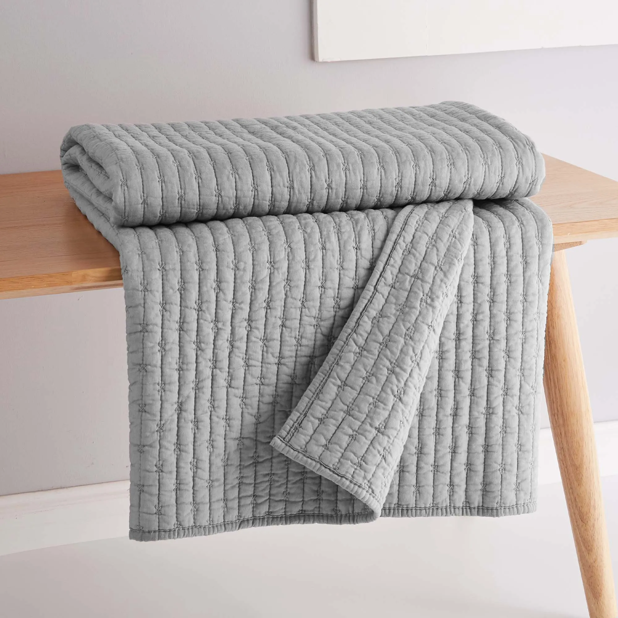 Cross Stitch Quilted Throw