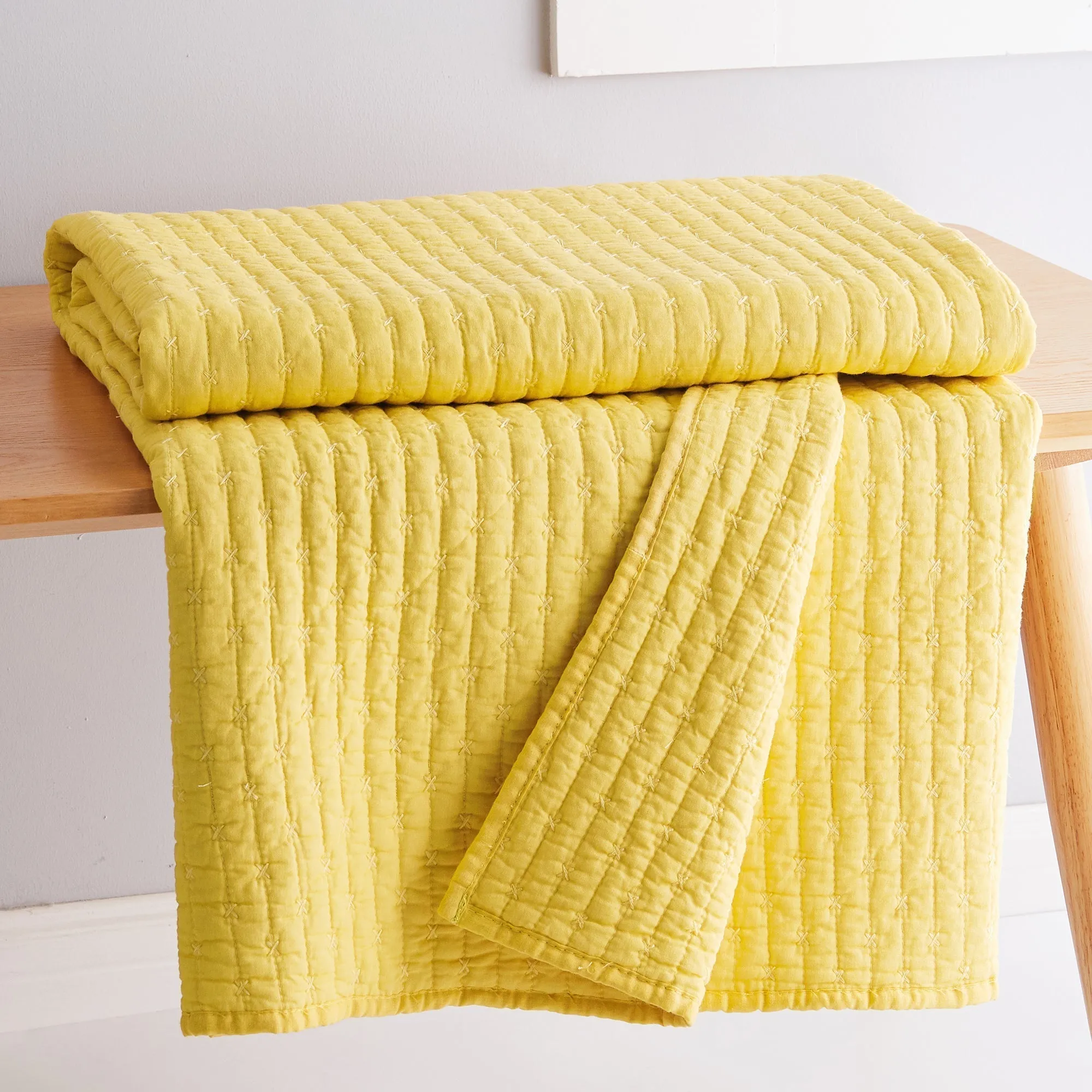 Cross Stitch Quilted Throw