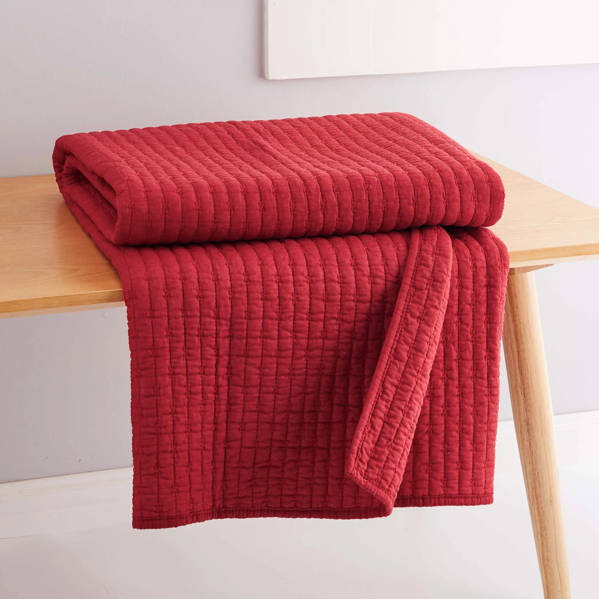 Cross Stitch Quilted Throw