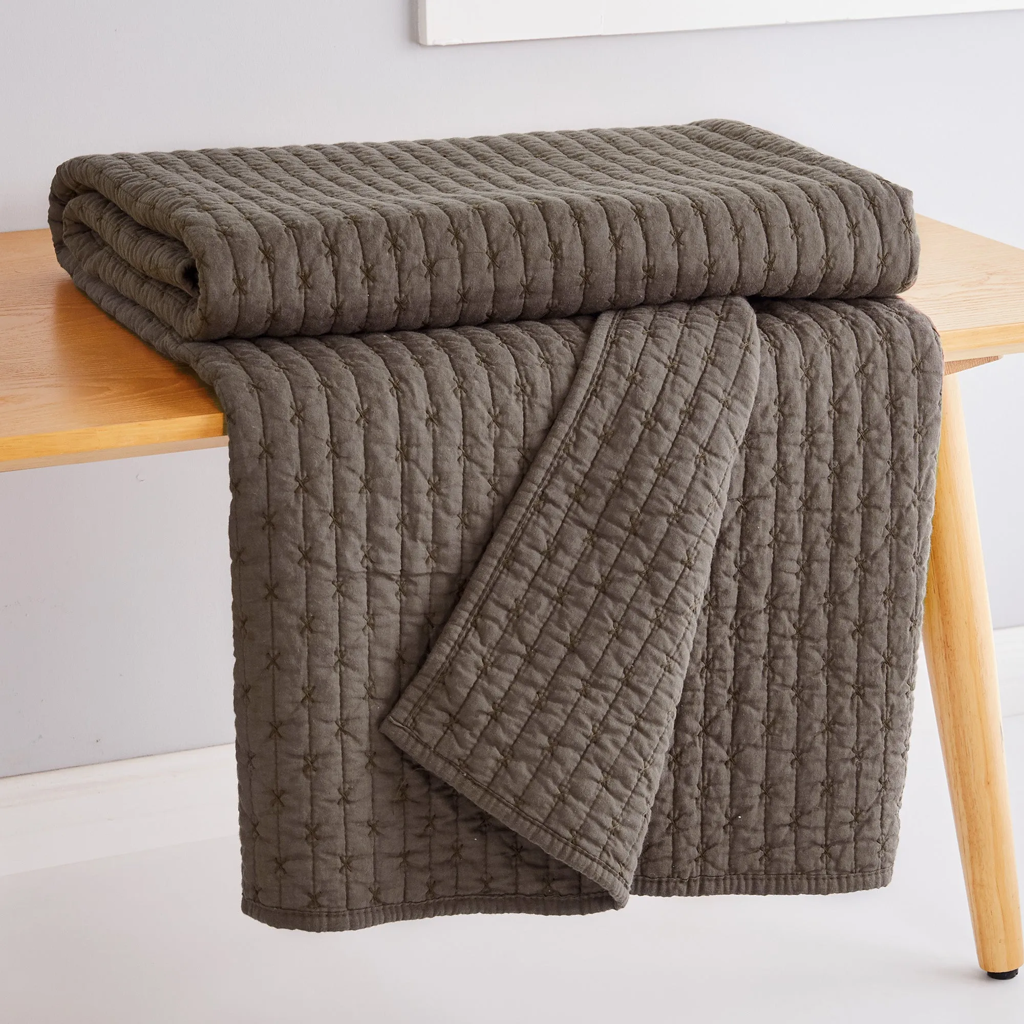 Cross Stitch Quilted Throw