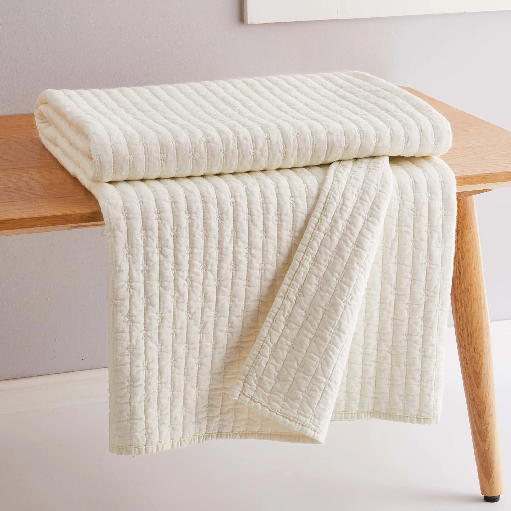 Cross Stitch Quilted Throw
