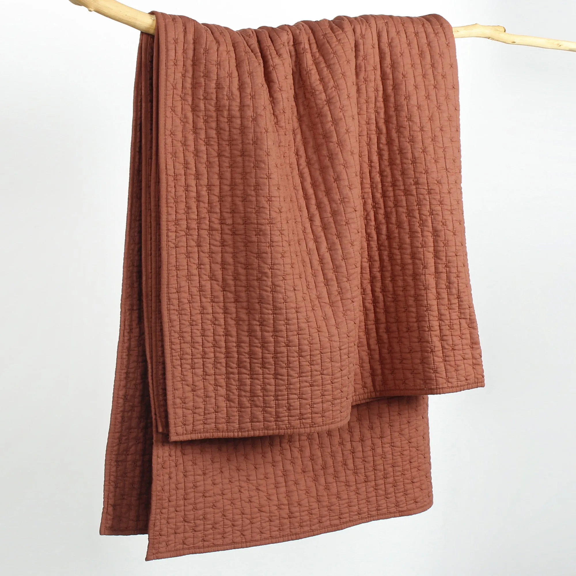 Cross Stitch Quilted Throw