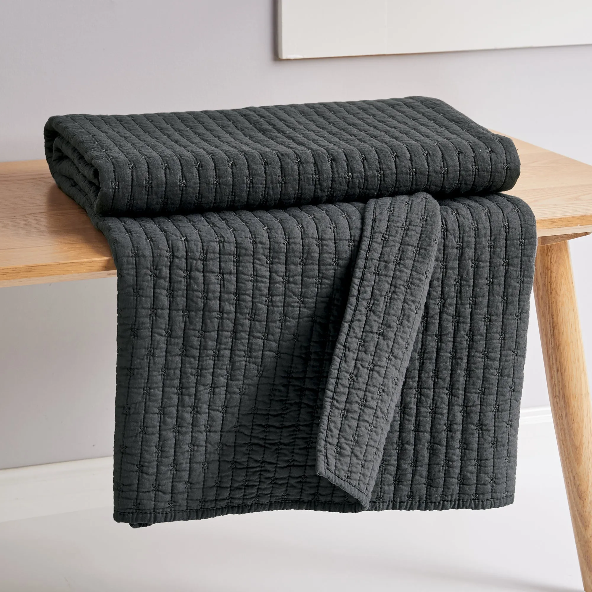 Cross Stitch Quilted Throw