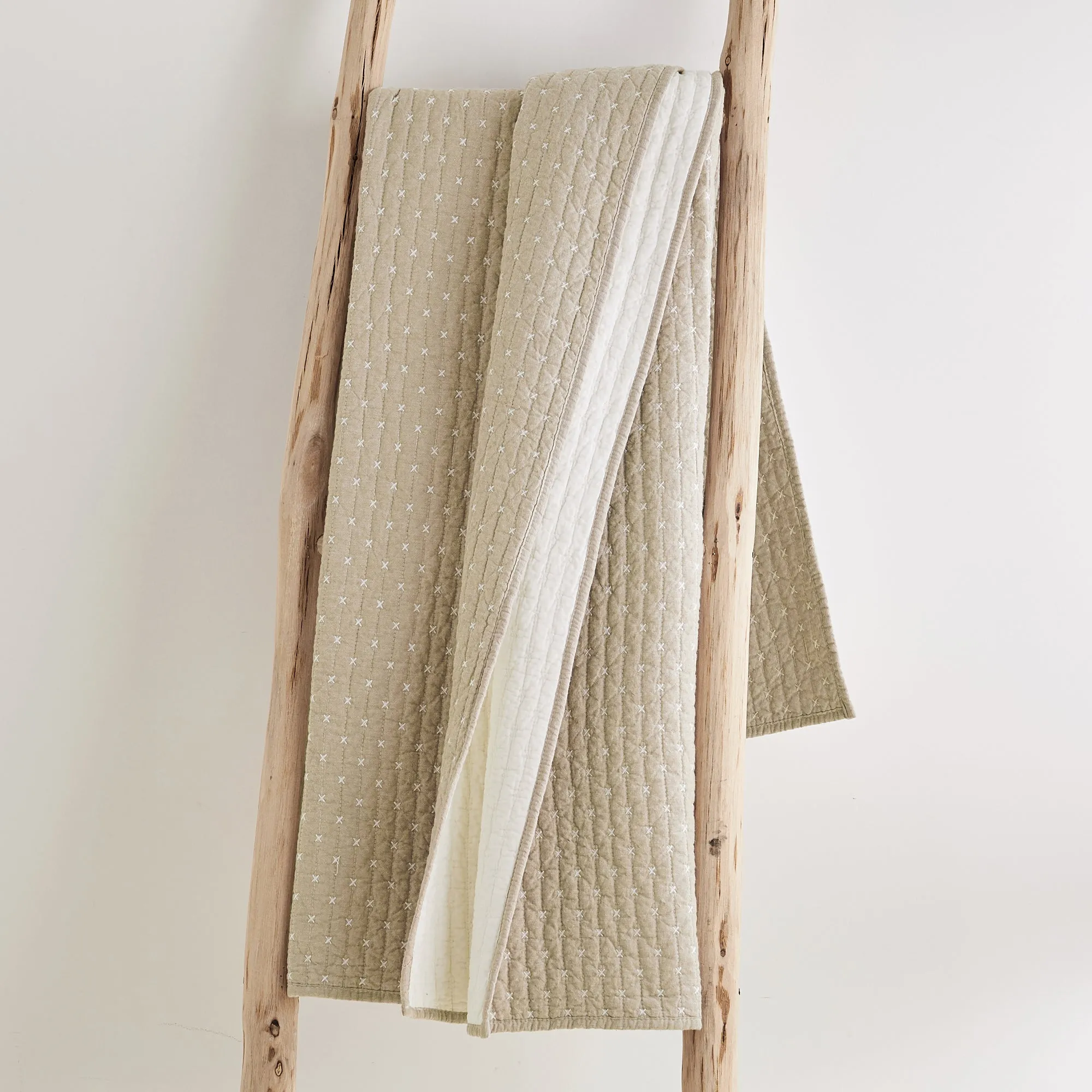 Cross Stitch Quilted Throw