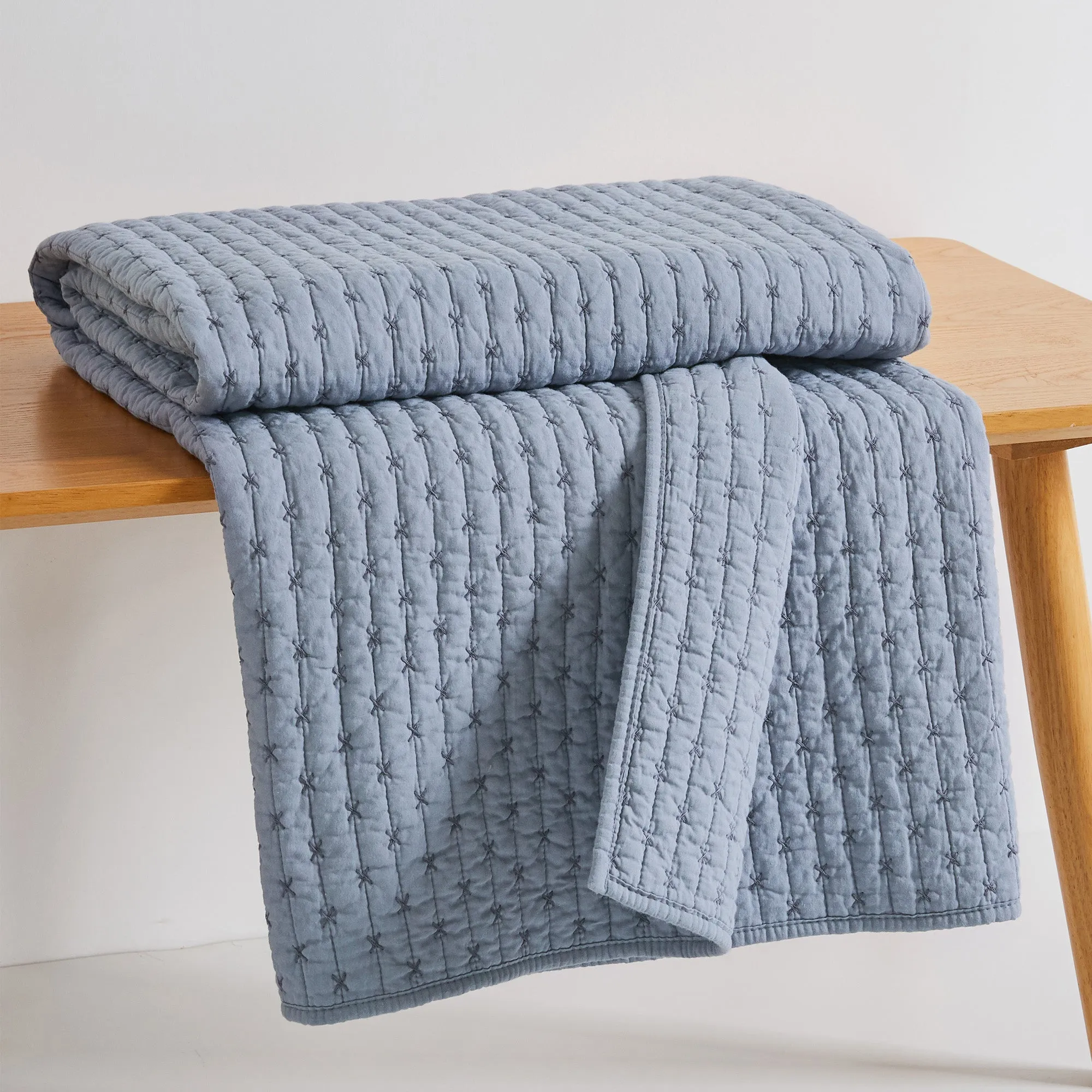 Cross Stitch Quilted Throw