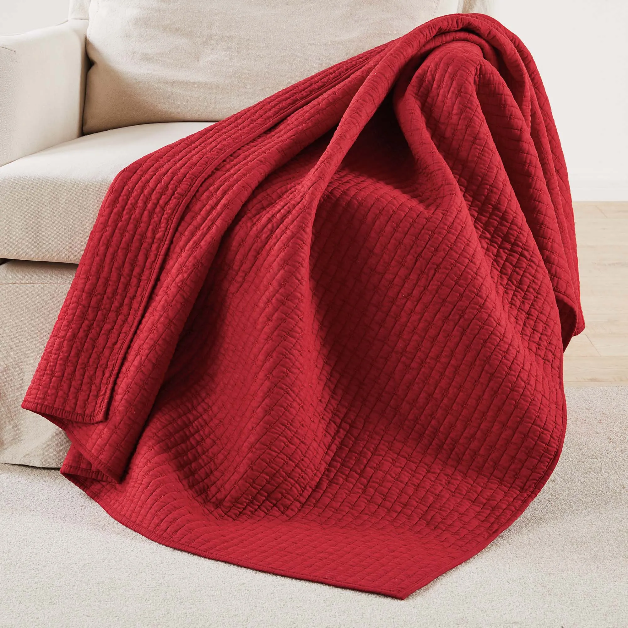 Cross Stitch Quilted Throw