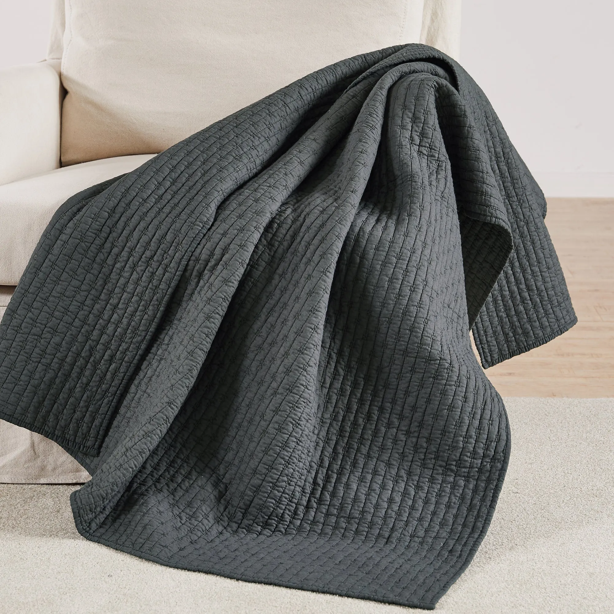 Cross Stitch Quilted Throw