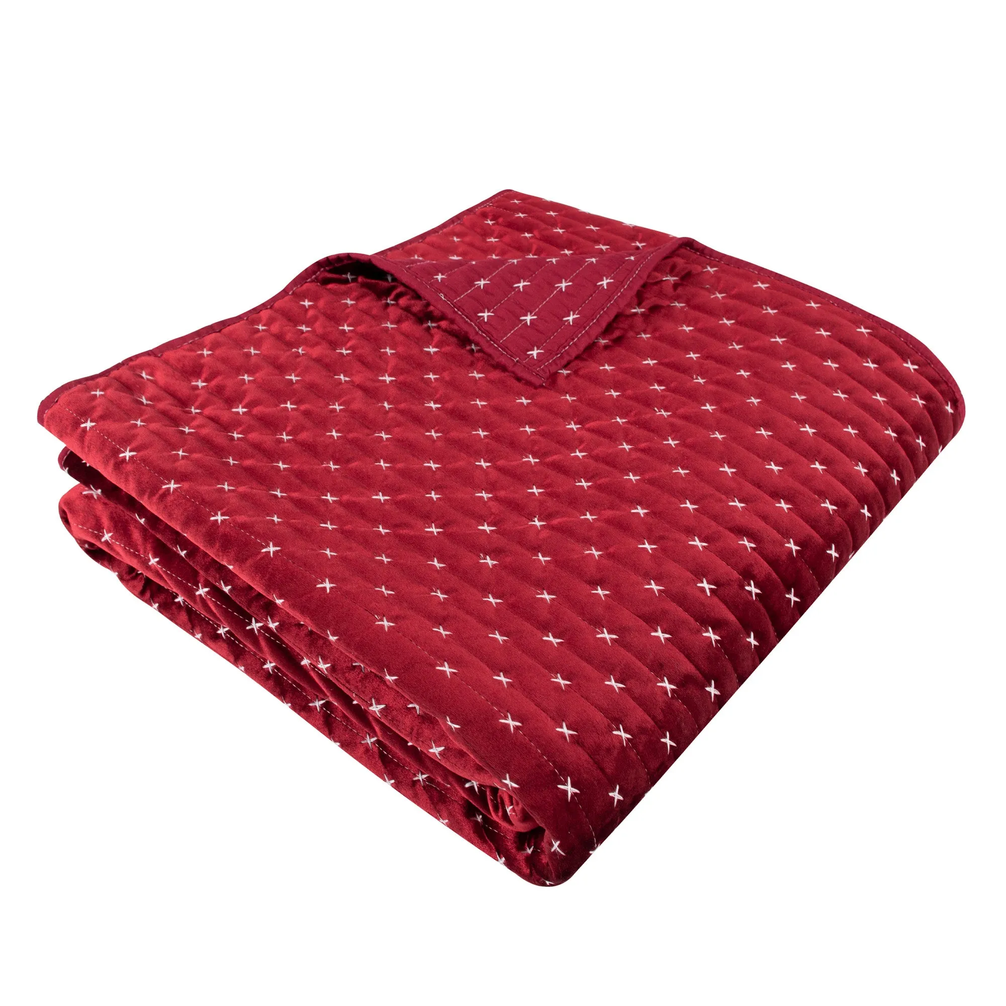 Cross Stitch Quilted Throw