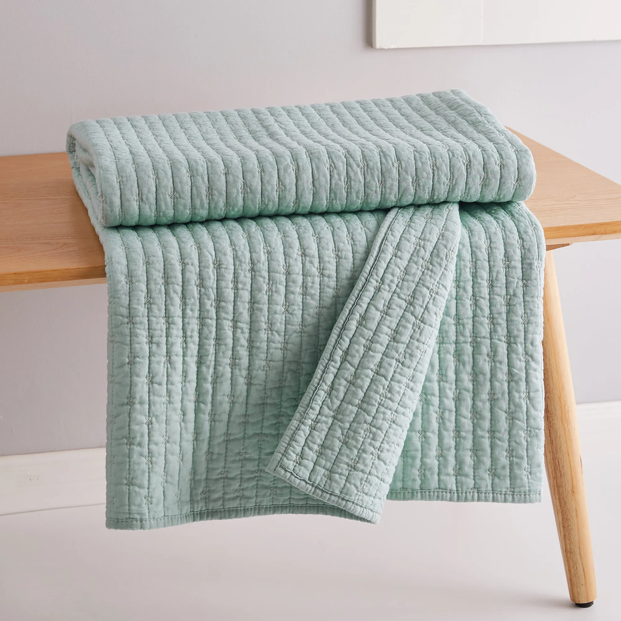 Cross Stitch Quilted Throw