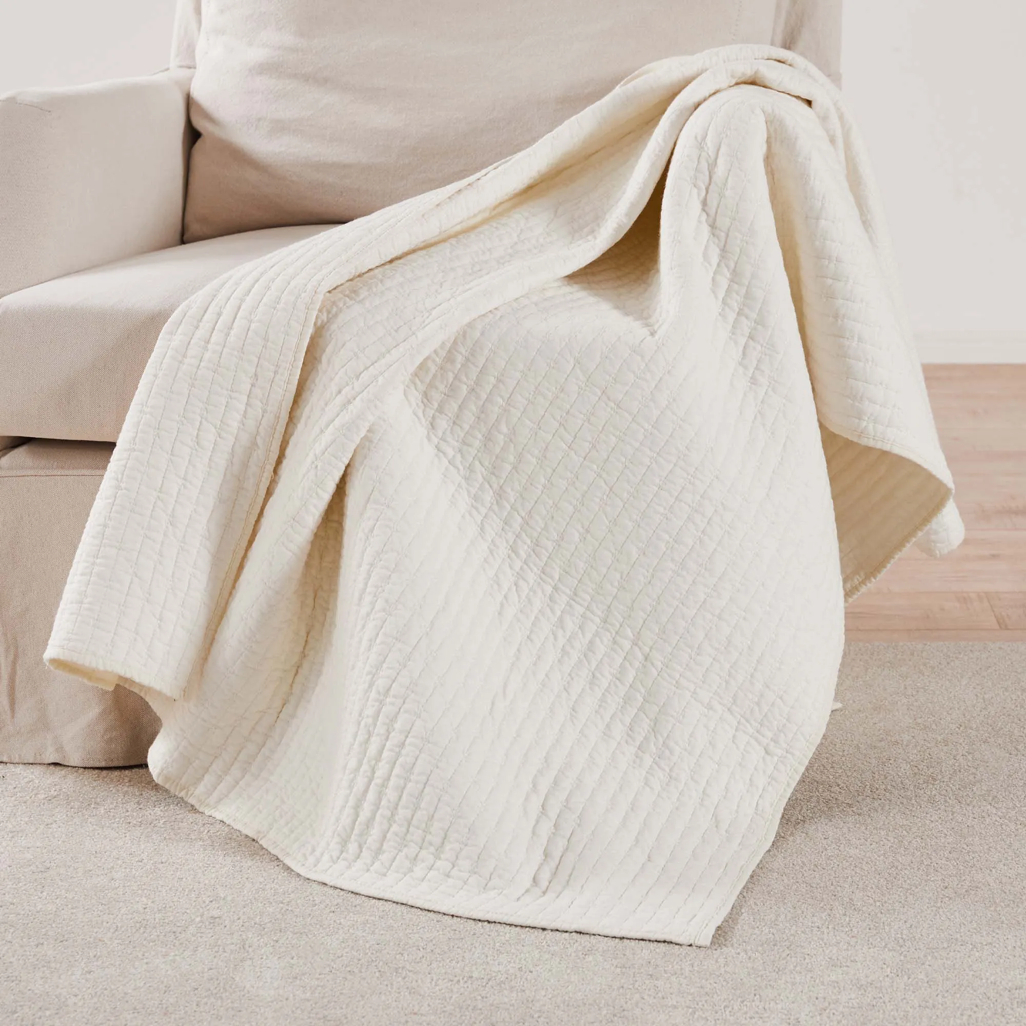 Cross Stitch Quilted Throw