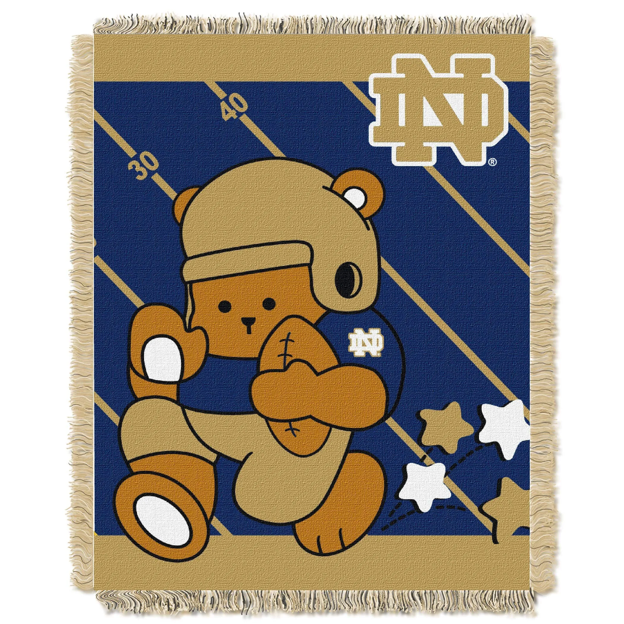 Dame Baby Blanket Brown Sports Collegiate Victorian