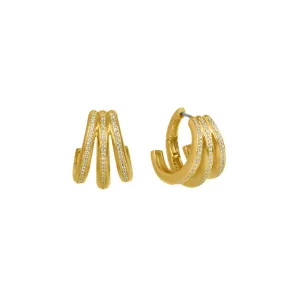 Dauphine Pave Hoops