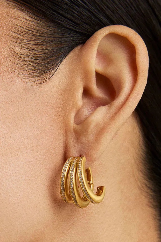Dauphine Pave Hoops
