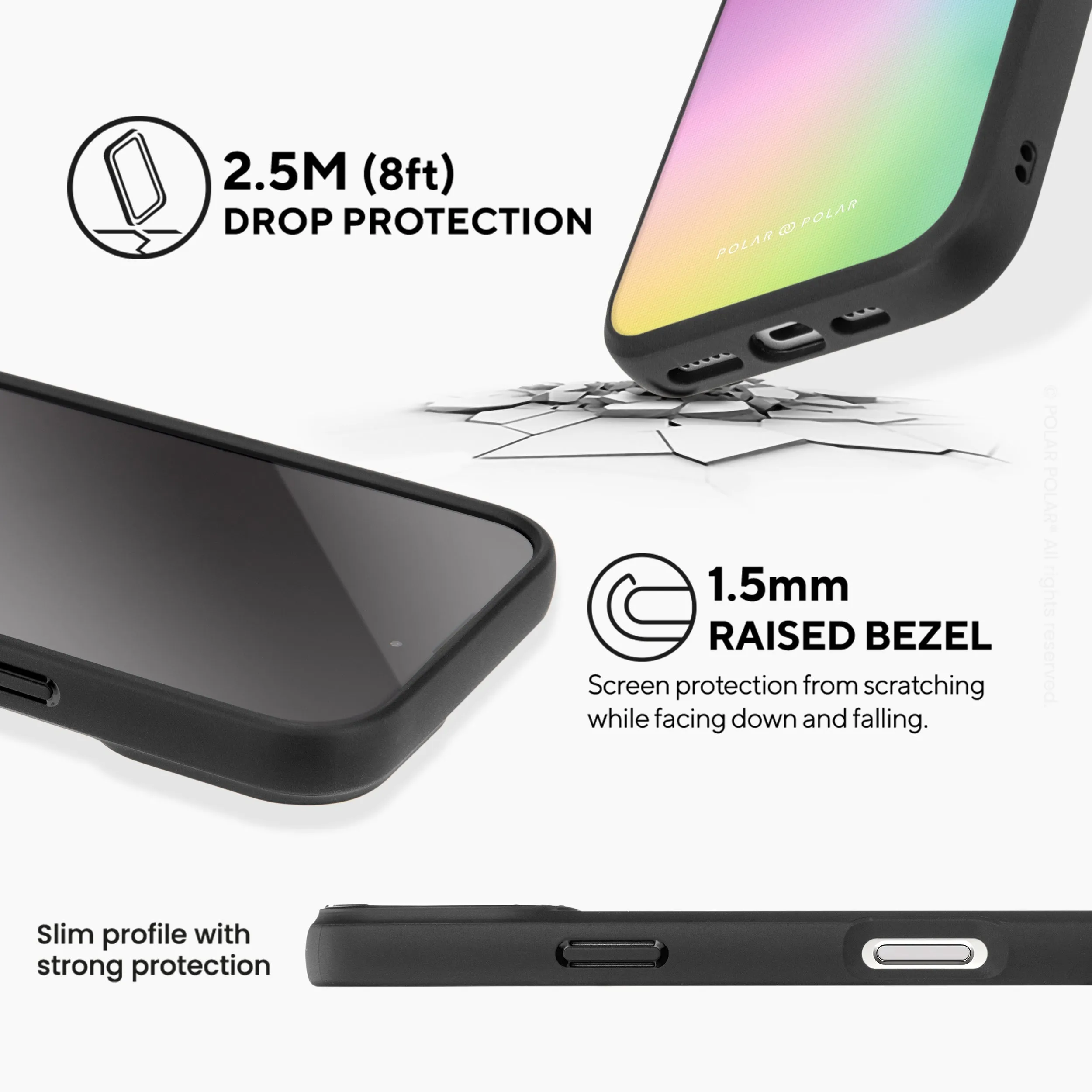 Daydream Holo - iPhone 16 Pro Max Frosted Black Bumper MagSafe Case