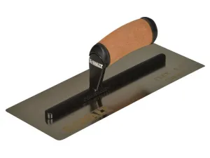 DEWALT 0.5mm FLEX Stainless Steel Curved Trowel, Leather Handle 12in