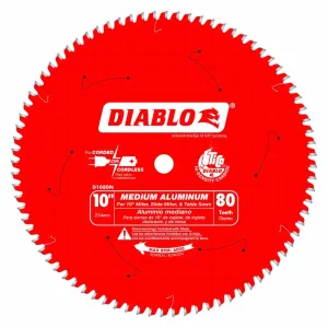 Diablo 10" x 80T Medium Aluminum Saw Blade