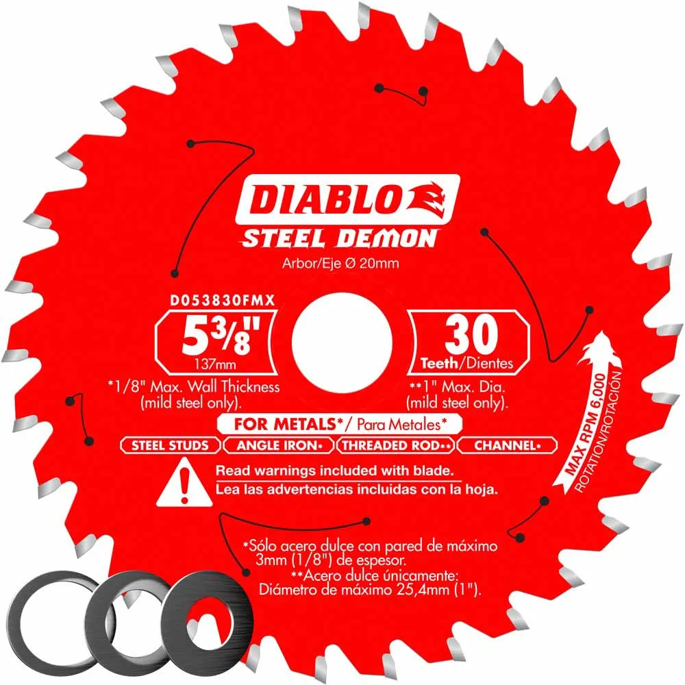 Diablo 5-3/8" x 30T Steel Demon Saw Blade for Metal