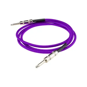 DiMarzio EP1710SSP Overbraid Instrument Cable, 10Ft, Purple