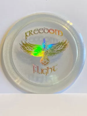 Dynamic Discs Lucid Ice Sparkle Trespass W/ “Celtic Bird” stamp