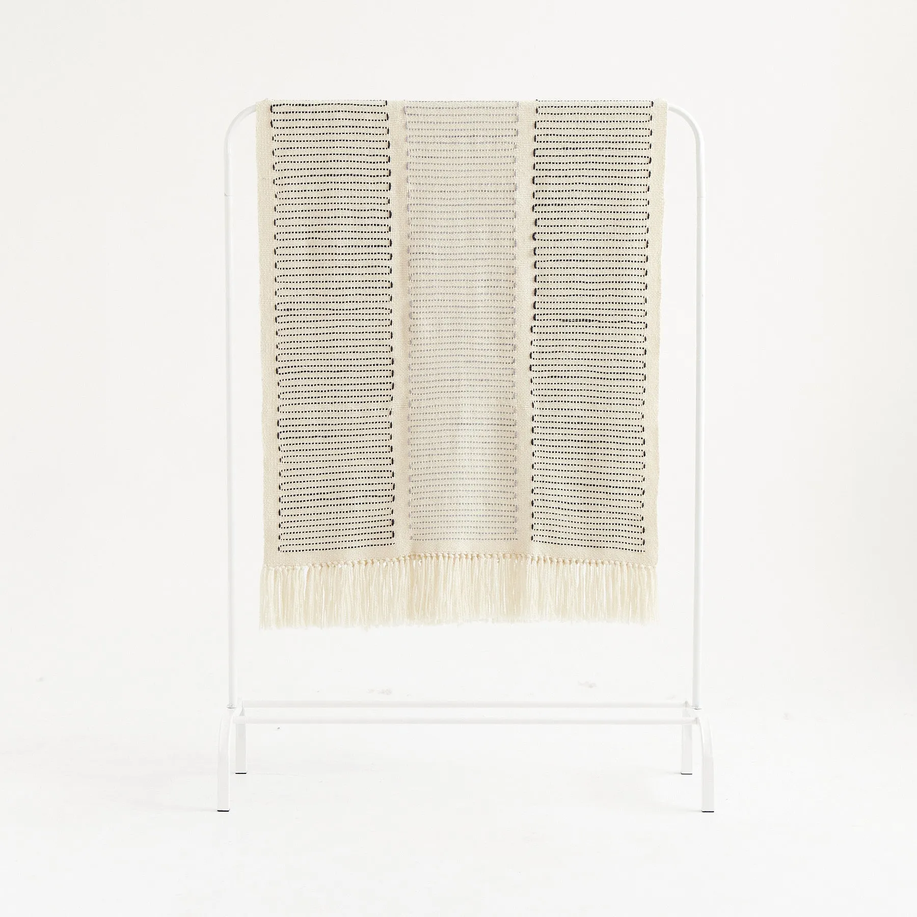 Embroidered Blanket Hand Woven with Detailed Artisanal Design Iris
