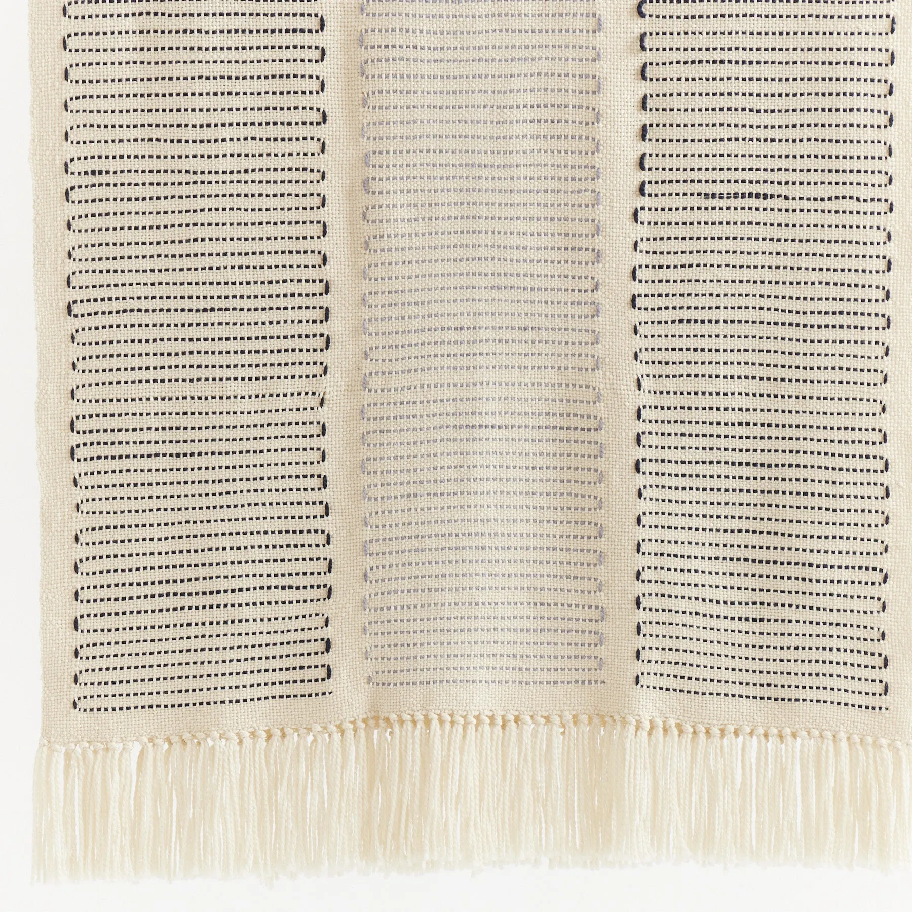 Embroidered Blanket Hand Woven with Detailed Artisanal Design Iris