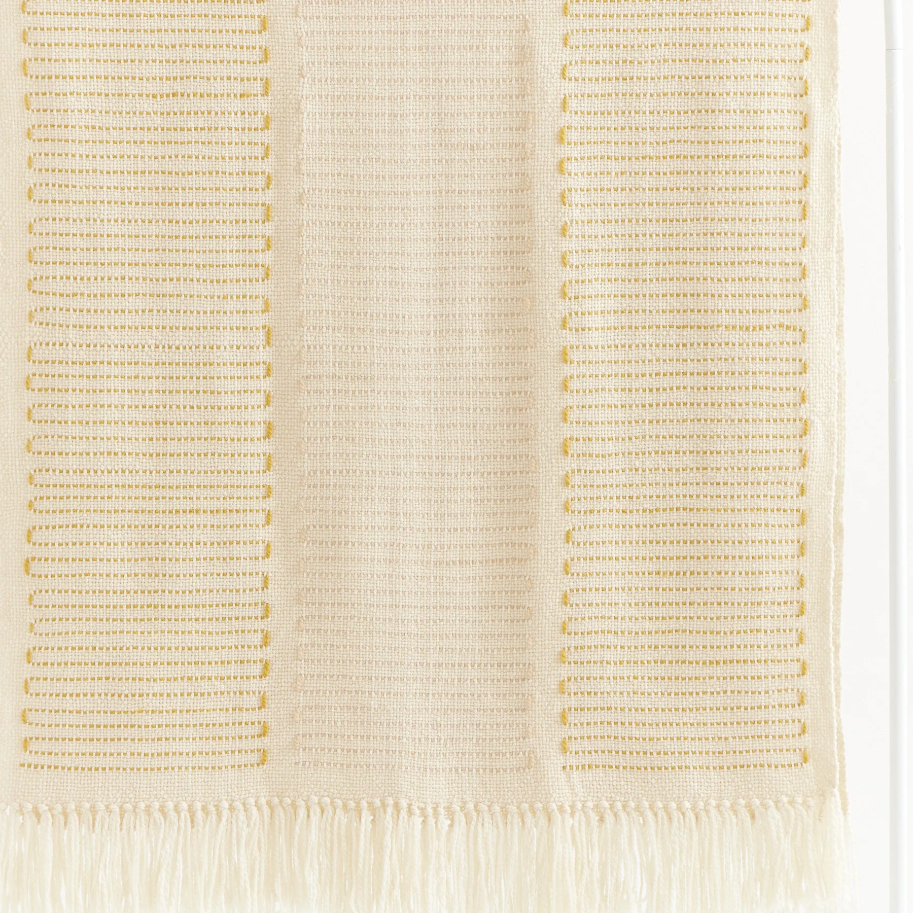 Embroidered Blanket Hand Woven with Detailed Artisanal Design Iris