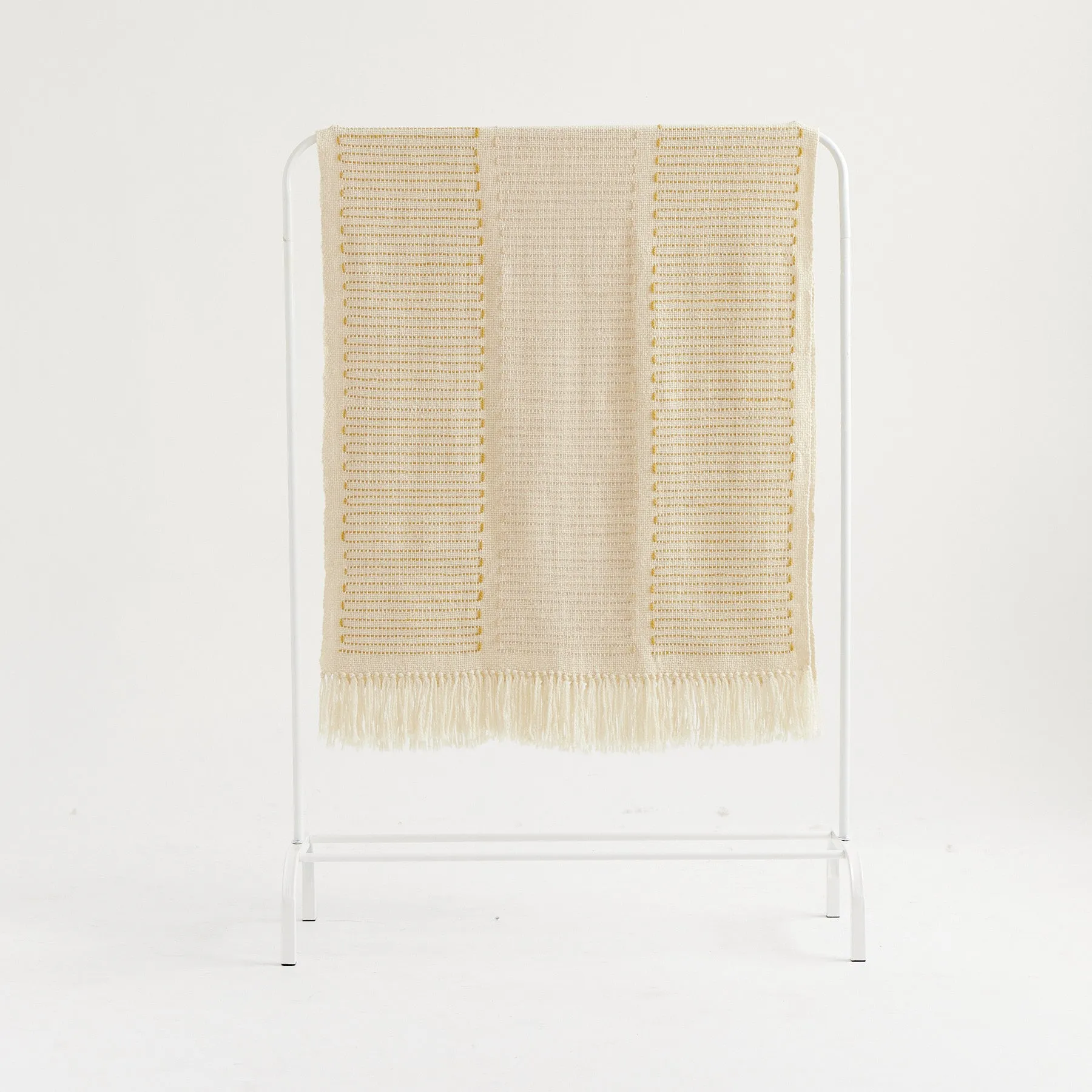 Embroidered Blanket Hand Woven with Detailed Artisanal Design Iris