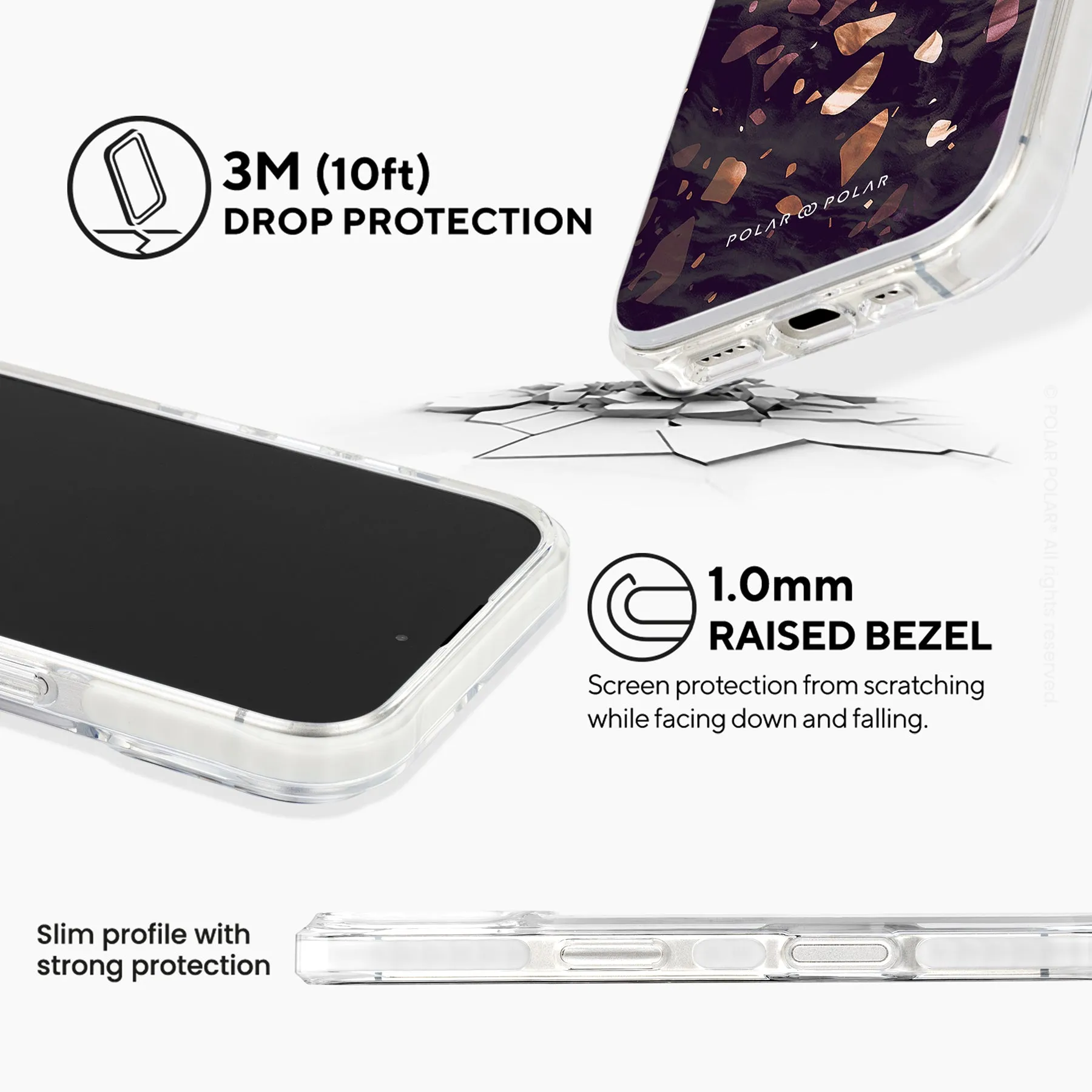 Eminence Terrazzo Gem - iPhone 16 Clear Bumper MagSafe Case
