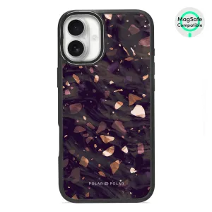 Eminence Terrazzo Gem - iPhone 16 Plus Frosted Black Bumper MagSafe Case