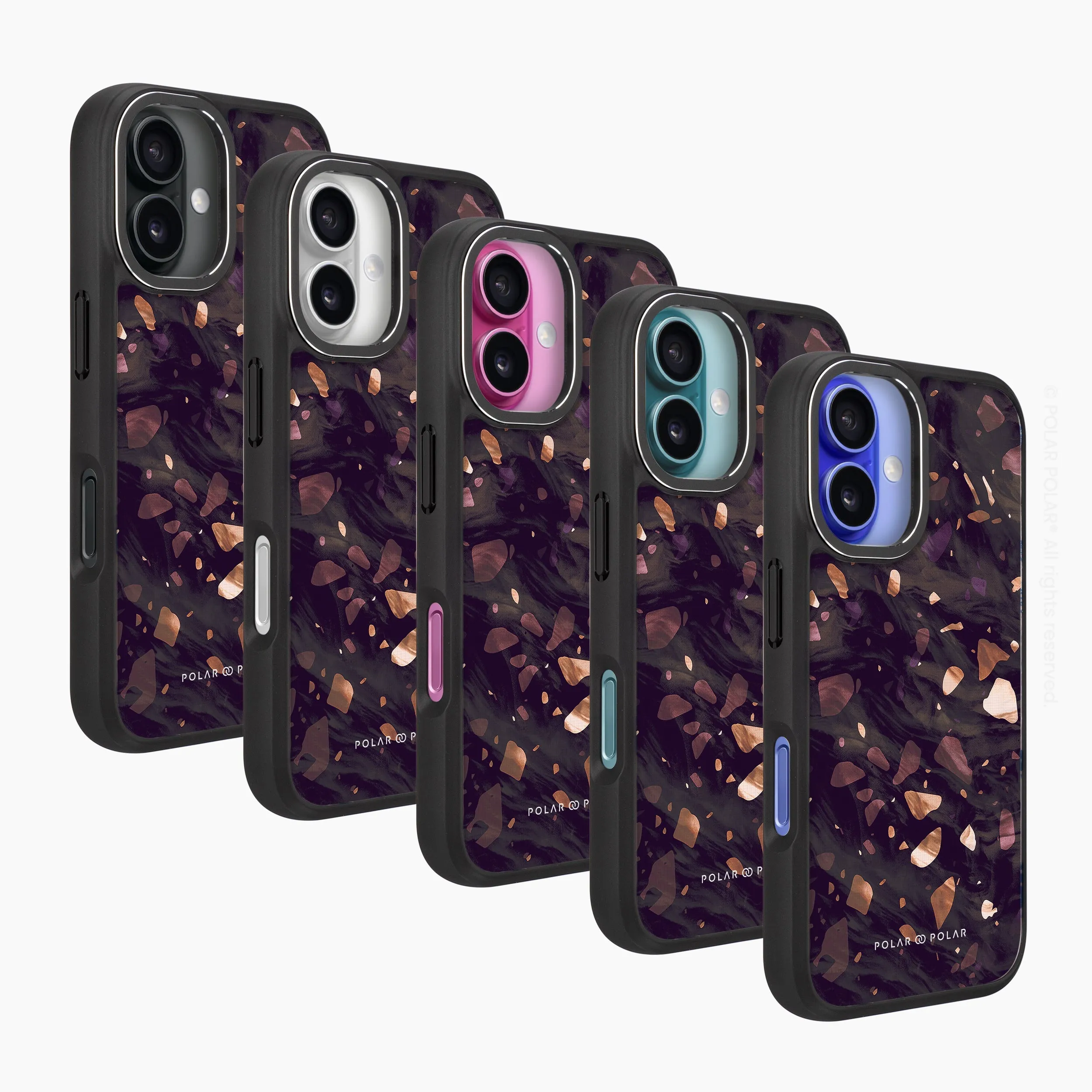 Eminence Terrazzo Gem - iPhone 16 Plus Frosted Black Bumper MagSafe Case