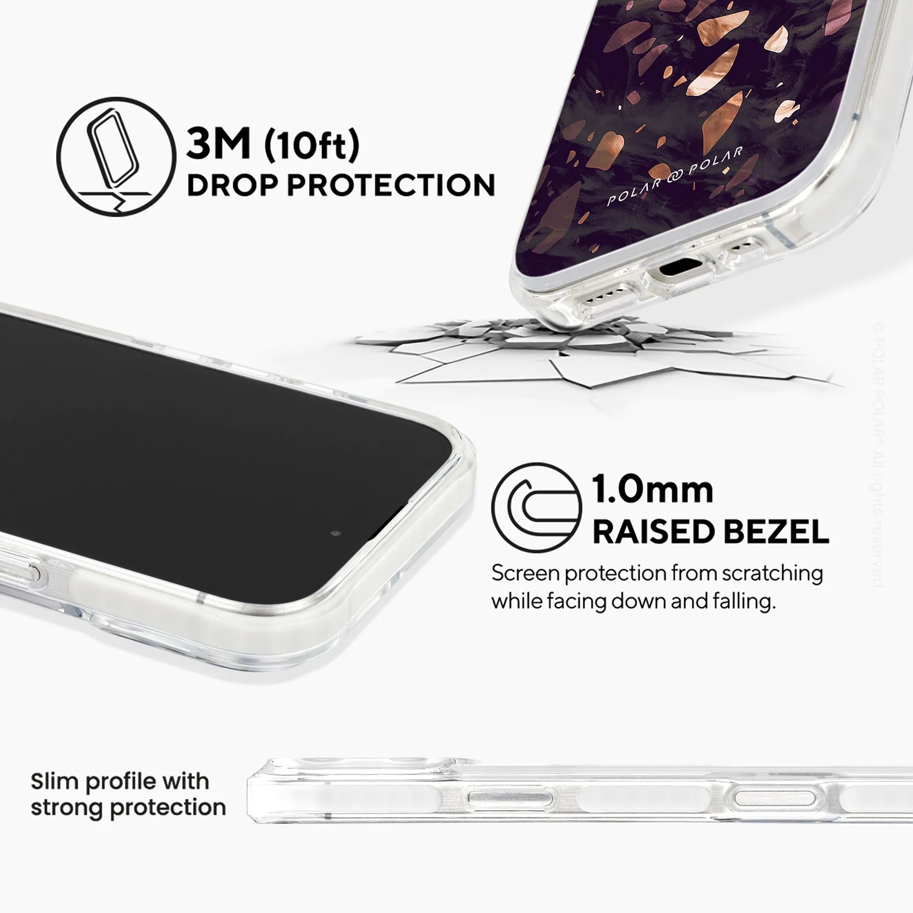 Eminence Terrazzo Gem - iPhone 16 Pro Max Clear Bumper MagSafe Case