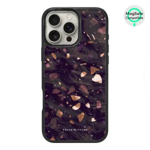 Eminence Terrazzo Gem - iPhone 16 Pro Max Frosted Black Bumper MagSafe Case