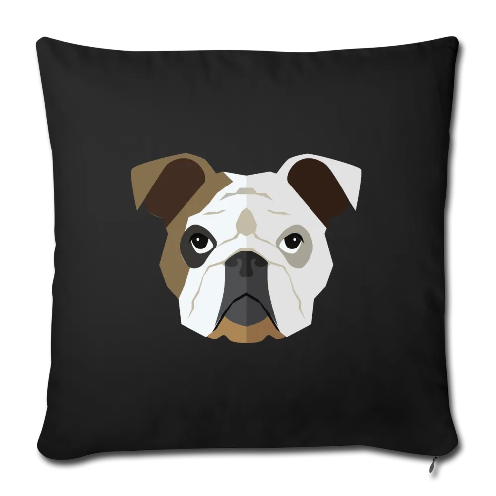 English Bulldog Throw Pillow Cover 17.5” x 17.5”