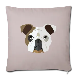 English Bulldog Throw Pillow Cover 17.5” x 17.5”