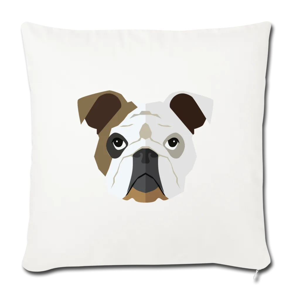 English Bulldog Throw Pillow Cover 17.5” x 17.5”